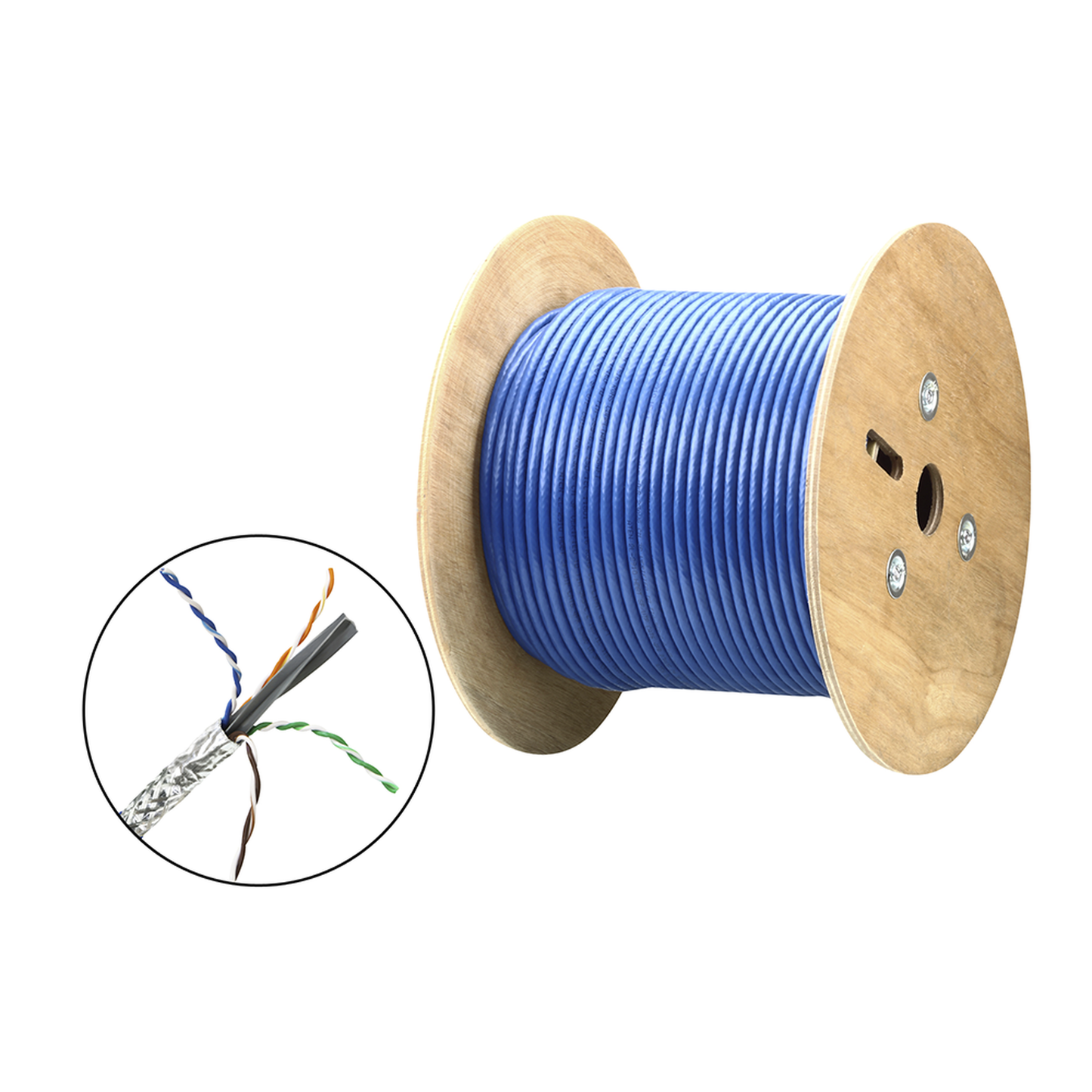 Cable SF/UTP | 4 pares 23 AWG | Cumple con los requisitos de la HDBaseT Alliance |Â ProtecciÃ³n EMI | TransmisiÃ³n de datos 4K | Color Azul | 305m