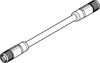 Cable de conexión NEBS-M12G12-KS-0.5-SM12G12