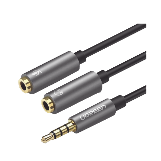 Cable Divisor en Y / De 3.5 mm Macho a Dos Salidas de 3.5 mm Hembra / CTIA, TRS / NÃºcleo de Cobre / TPE /  Longitud 20 cm / Ideal para Separar el MicrÃ³fono de los Auriculares
