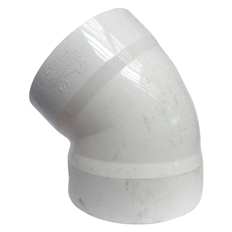 Codo 45° X 200 Mm pvc sanitario