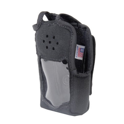 Funda de Nylon, lazo-cinto, capuchÃ³n con broches / botones y visor  frontal para IC-F50/F50V, IC-F60/F60V.