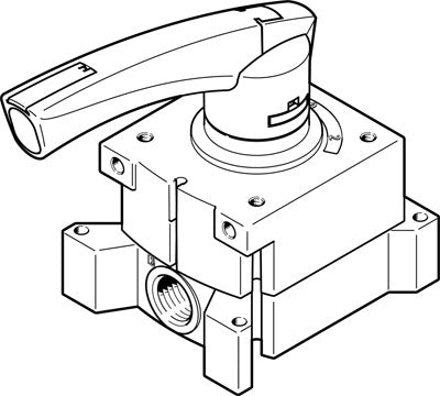 Válvula de palanca manual VHER-P-H-B43C-M5
