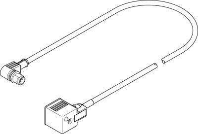 Cable de conexión NEBV-A1W3-K-0.6-N-M12W3