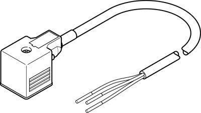 Cable de conexión NEBV-A1W3F-P-K-0.6-N-LE3