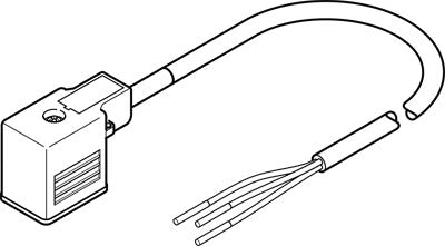 Cable de conexión NEBV-B2W3F-P-K-0.6-N-LE3