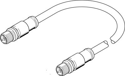 Cable de conexión NEBS-SM12G12-E-0.3-N-M12G12