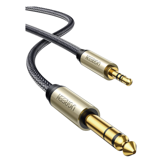 Cable Audio EstÃ©reo 3.5mm (1/8") TRS a 6.35mm (1/4") TS / 5 Metros / Audio de Hi-Fi / Trenza de Nylon / Blindaje MÃºltiple / Caja de AleaciÃ³n Zinc / NÃºcleo de Cobre Puro / Compatibilidad Universal