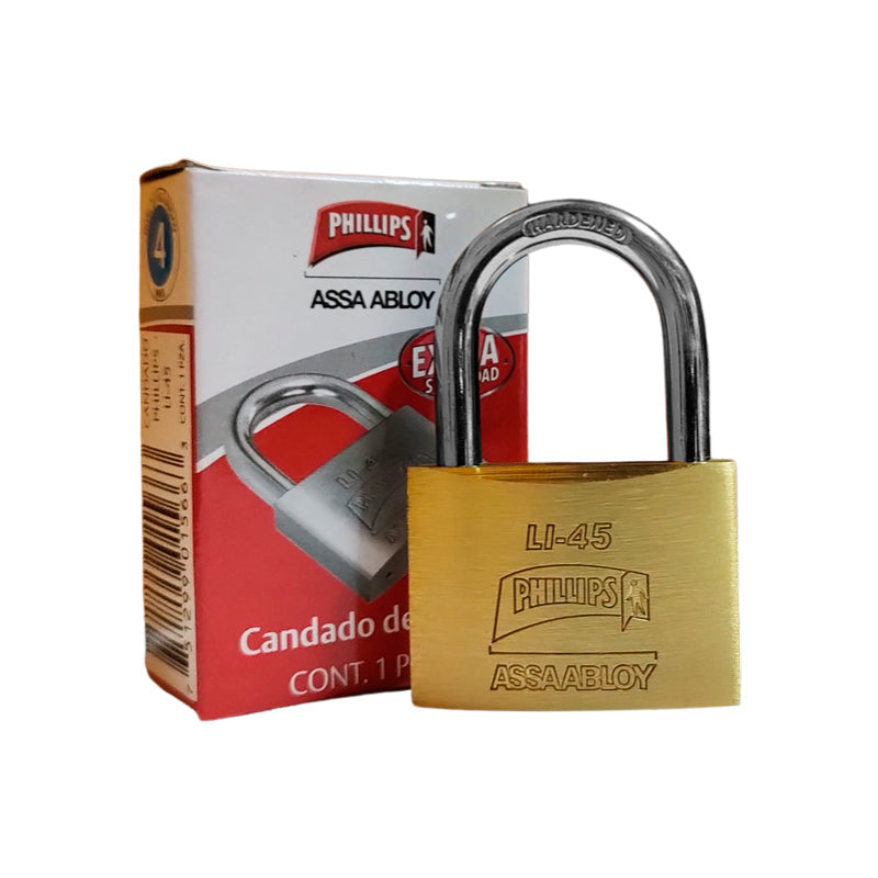 Candado De Latón Macizo LI-45, Phillips MX1566