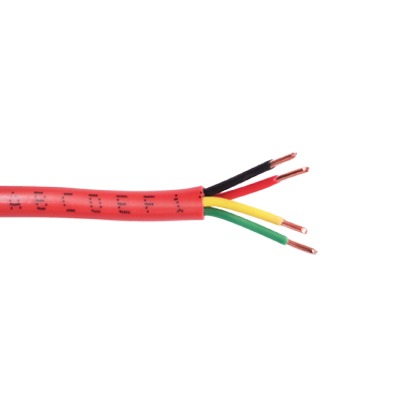 Bobina de Alambre de 305 Metros / 4 x 22 AWG / Color Rojo / Tipo FPL- CL2 para Aplicaciones en Sistemas de DetecciÃ³n de Incendio y Sistemas de EvacuaciÃ³n