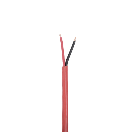 Bobina de 305 Metros de Alambre / 2 x 18 AWG / Tipo FPLR-CL3R, FT4 / Color Rojo / Resistente a la Intemperie para Aplicaciones en Sistemas de DetecciÃ³n de Incendio y Sistemas de EvacuaciÃ³n