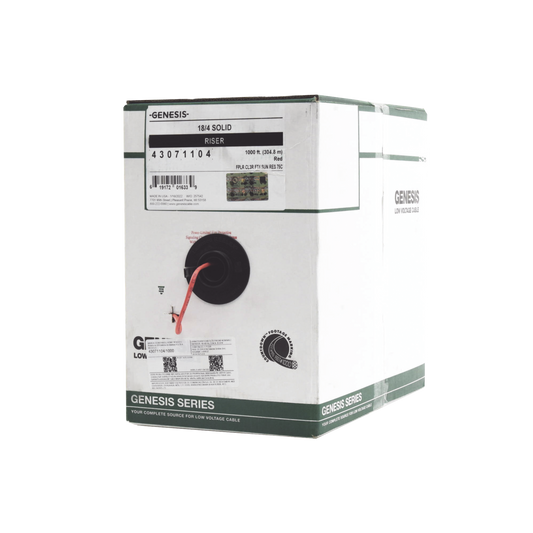 Bobina de 305 Metros de Alambre / 4 x 18 AWG / Tipo FPLR-CL2R / Resistente al Fuego / Color Rojo / Para Sistemas Contra Incendio o Sistemas de EvacuaciÃ³n