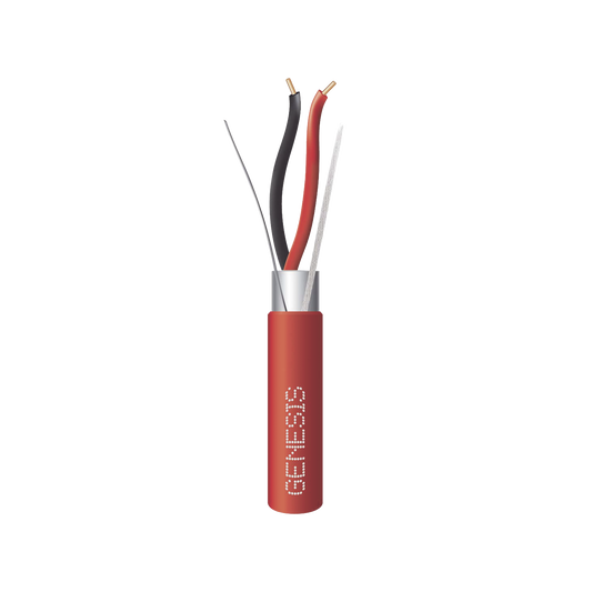 Bobina de 305 Metros de Alambre / 2 x 18 AWG / BLINDADO / Tipo FPLR / Color Rojo / Para Aplicaciones en Sistemas de DetecciÃ³n de Incendio y Sistemas de EvacuaciÃ³n