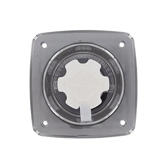 Regulador de presiÃ³n de agua cromado.