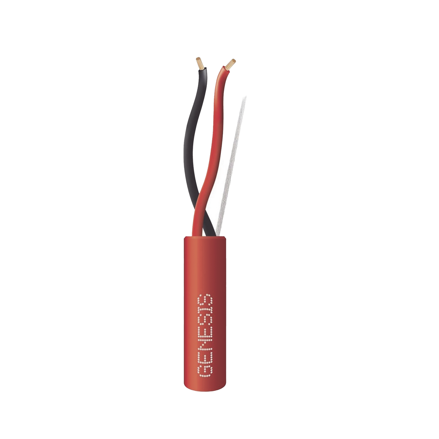 Bobina de Cable de 305 Metros / 2 x 14 AWG / Tipo FPLP-CL3P / Color Rojo / Para Aplicaciones en Paneles de Detección de Incendio y Sistemas de Evacuación