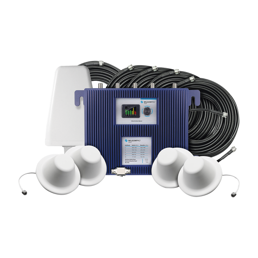 KIT Amplificador de SeÃ±al Celular PRO4000 | 4 Amplificadores en 1, Soporta hasta 16 antenas internas | TODAS LAS FRECUENCIAS DE MÃ‰XICO | TecnologÃ­as 4G y 3G | Hasta 9,200 m2 de Cobertura