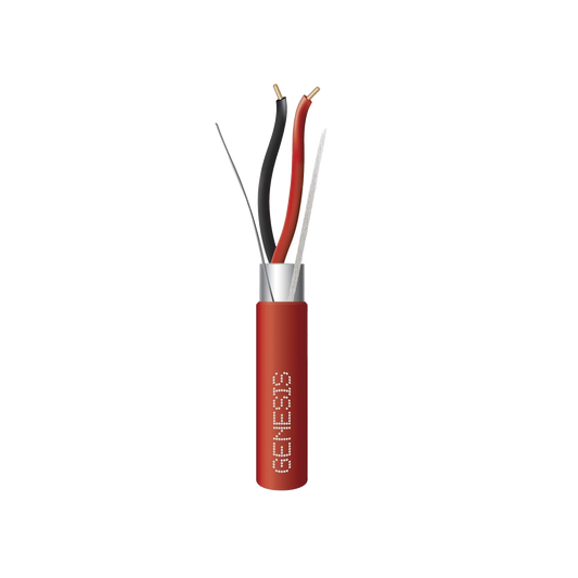 Bobina de 152 Metros 2 x 16 AWG Blindado PLENUM para Alarmas de Incendio