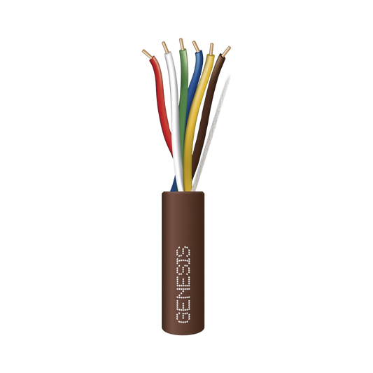 Cable en Bolsa de 76 Metros /  Cable de Cobre / 6 x 20 AWG / Tipo CL2 / Para Interior / Color CafÃ© / Para Aplicaciones de Alarmas de IntrusiÃ³n y AutomatizaciÃ³n