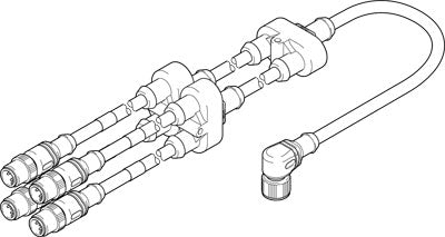 Adaptador NEFV-V12-M12W8-0.6-M12QG5