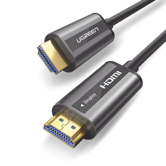 Cable HDMI de 15 Metros por Fibra Ã“ptica 4K@60Hz | Fibra de 4 nÃºcleos + Cobre estaÃ±ado de 7 nÃºcleos | Compatible con HDMI 2.0 | Alta velocidad 18 Gbps | 3D | HDR | Carcasa de  Zinc | Premium | 2 AÃ±os de GarantÃ­a.