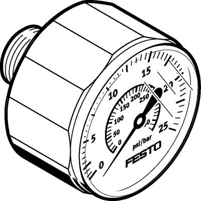 Manómetro MA-27-25-R1/8
