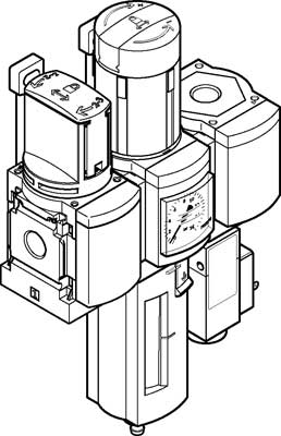 Unidad de mantenimiento combinada MSB6-1/2:C3J2F3-WP