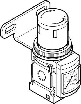 Regulador de presión MS4-LR-1/8-D6-WR