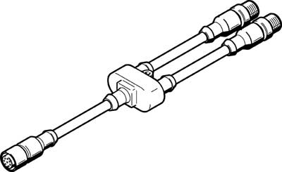 Cable de conexión NEBV-M12G8-KD-3-M12G4