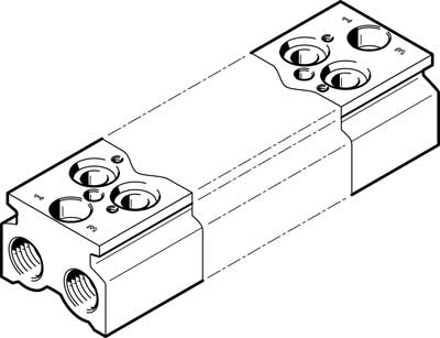 Placa de alimentación CPE18-3/2-PRS-3/8-4-NPT