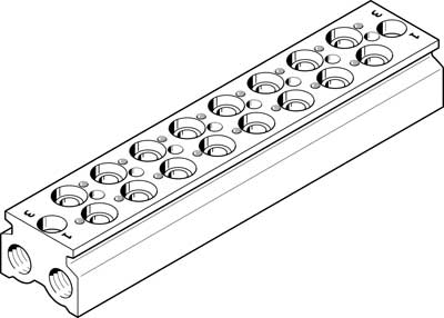 Placa de alimentación CPE18-3/2-PRS-3/8-8-NPT