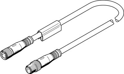 Cable de conexión NEBU-M8G3-K-2.5-M8G4
