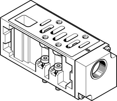 Placa de alimentación vertical VABF-S1-2-P1A3-G12
