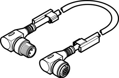 Cable de conexión NEBU-M12W5-K-2-M12W5