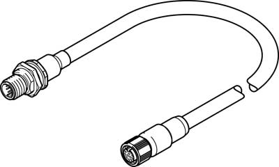 Cable del encoder NEBM-M12G12-RS-2.23-N-M12G12H