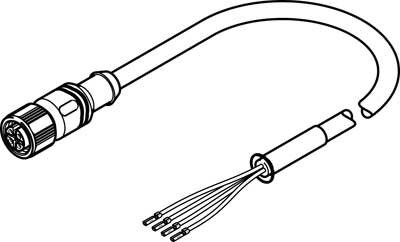 Cable del motor NEBM-M12G4-RS-15-N-LE4
