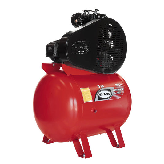 Compresor de aire lubricado 2 etapas 5 Hp, motor eléctrico con tanque de 300 L 175 PSI