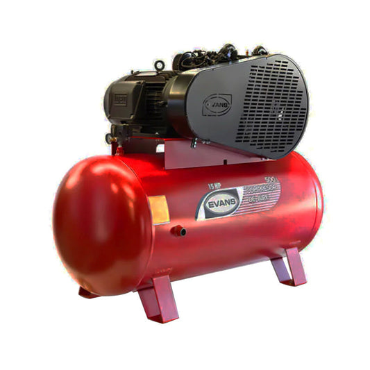 Compresor de aire lubricado 2 etapas 15 HP, motor eléctrico con tanque de 500 L 175 PSI