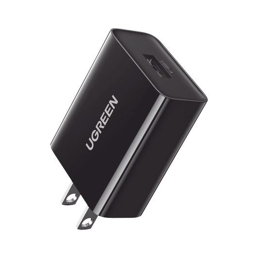 Cargador de 18W | 1 Puerto USB-A | Carga RÃ¡pida | QC3.0/ QC2.0 /QC1.0 AFC, FCP, BC1.2| TamaÃ±o Compacto | UL, PSE, FCC, CE | ProtecciÃ³n MÃºltiple.