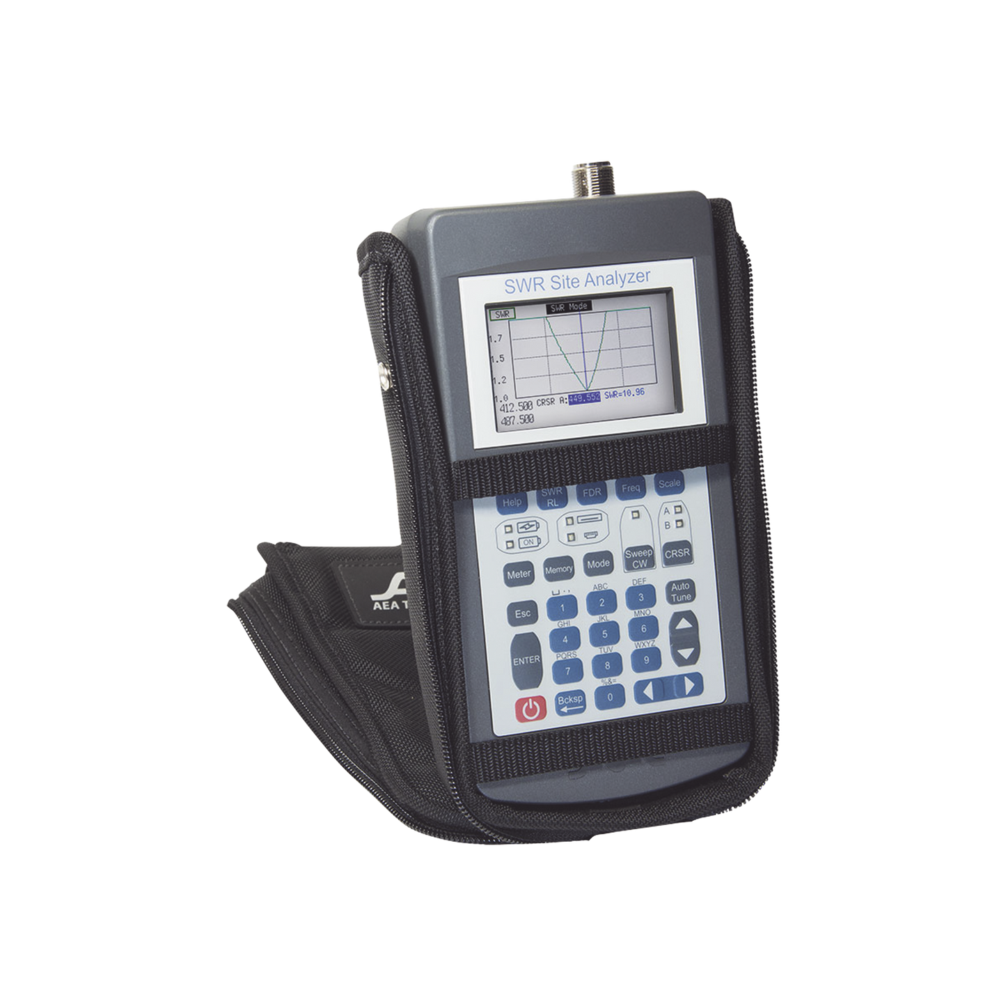 Analizador de Antena LIBERATOR para Sitio, mide SWR, PÃ©rdida por Retorno y FDR (ReflectÃ³metro en el Dominio de Frecuencia), 100 kHz-1500 MHz, puerto N Hembra Ãšnico, Terminaciones en N Macho de 50 Ohm y Corto-circuito incluidas.