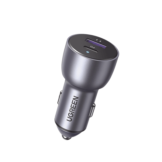 Cargador de Auto 42.5W | Puerto USB-A y USB-C | Carga RÃ¡pida | Compatible con VehÃ­culos de 12 y 24 VCD | PD3.0 + QC3.0 | Chip Inteligente | DiseÃ±o Compacto  Mayor Eficiencia EnergÃ©tica | Caja de Aluminio.