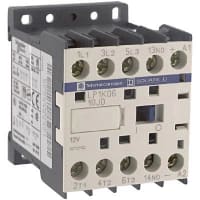 Contactores LP1 miniatura, 3HP en 575/600 VAC, 3P, 12VDC, serie de los micrones de TeSys