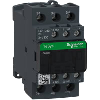 No-Invertir el contactor, 600VAC, 32A, 3P, 24VDC, carril del estruendo, serie de TeSys Deca