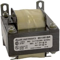 CONTROL TRANSFORMER, INPUT: 115/230V, 50/60HZ, SEC: PARALLEL: 24V, 4.0A