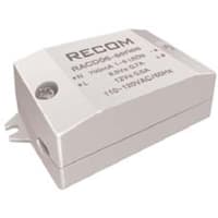 Fuente de alimentación, AC-DC, 12V, 0.7A, 90-264V adentro, incluido, Pnl Mnt, conductor del LED, serie RACD06