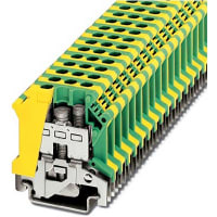 Conec; Negro del término; Carril del estruendo; Tierra; Tornillo; . 5-6 sq.mm; 20-8 AWG; 8.2m m W; Verde-YL