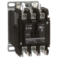 Contactor definido del control del propósito, 3 poste, 40A, bobina 240Vac