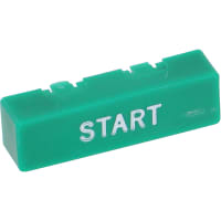 Tipo accesorio comienzo verde extendido del botón del botón de E