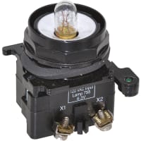 Unidad baja Mnt-Sz incandescente 30m m 120VAC horas del montaje del panel 2500 del indicador