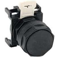 Pieza de Switch, operator de Pushbtn, btn de 25m m Black, Flush, mamá, mnt de 22m m