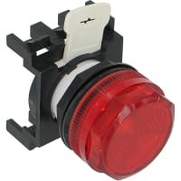 La pieza del indicador, lente, 22m m, montaje del panel, rojo, cabe la serie E22