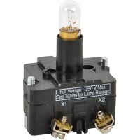 Botón resistente, 30.5 milímetros, 24 V, unidad incandescente, ligera, serie 10250T